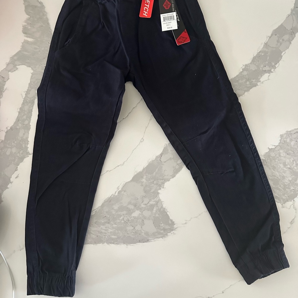 Kid’s Navy Cotton Jogger Pants
